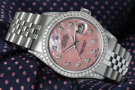 pink rolex face|rolex pink face for sale.